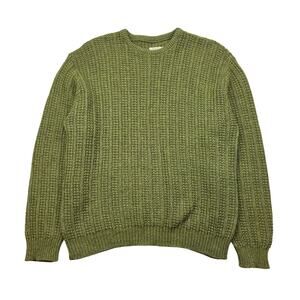 Vintage Cape Isle Knitters Mohair Wool Blend Fisherman Sweater Large Kurt Cobain